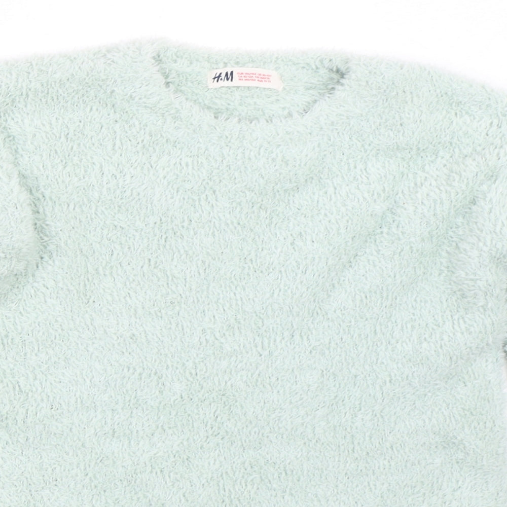 H&M Girls Green   Pullover Jumper Size 11-12 Years