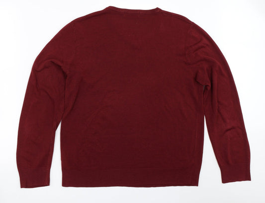 Marks and Spencer Mens Red   Pullover Jumper Size L