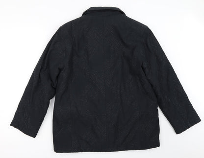 Eastrakae Womens Black   Overcoat Coat Size S