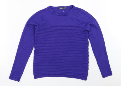 Womens UK Size XS Bonmarché Blue Pullover Jumper