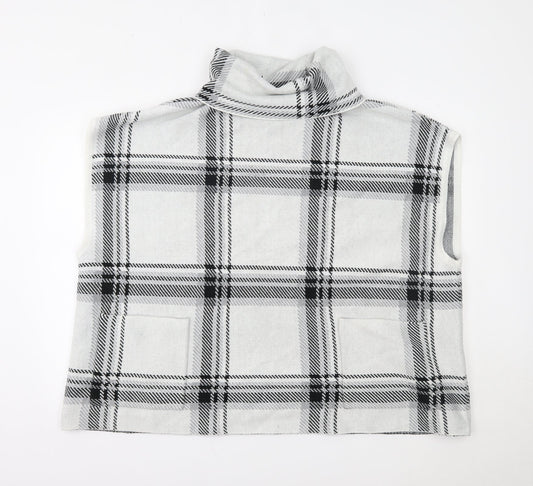 Nutmeg Womens Grey Plaid   Poncho Size 12