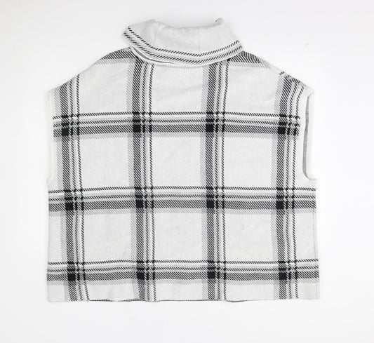 Nutmeg Womens Grey Plaid   Poncho Size 12