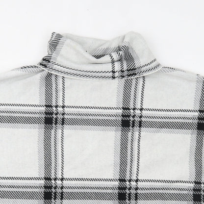 Nutmeg Womens Grey Plaid   Poncho Size 12