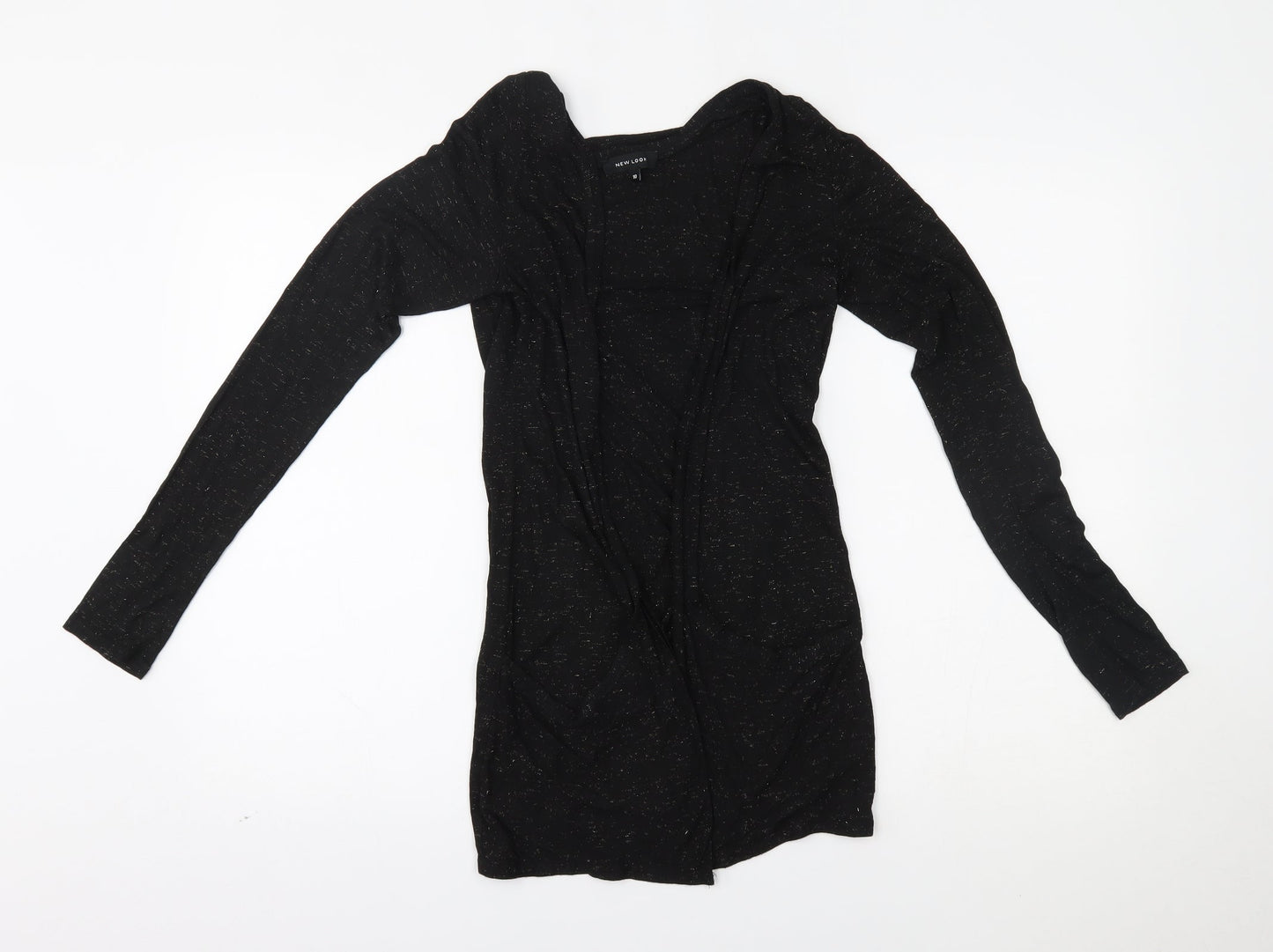 Womens UK Size 10 New Look Black Wrap Jumper