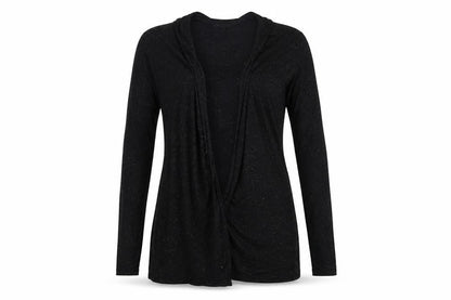 Womens UK Size 10 New Look Black Wrap Jumper