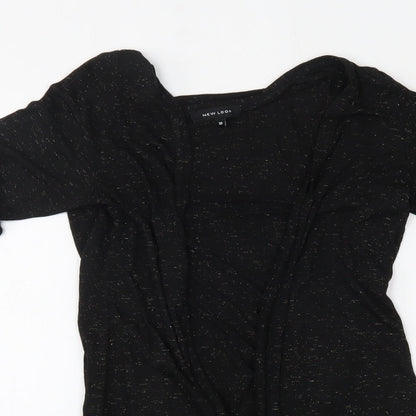 Womens UK Size 10 New Look Black Wrap Jumper