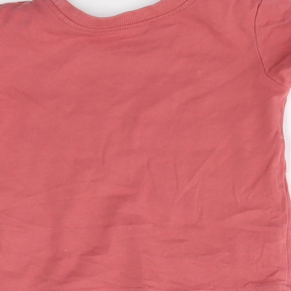 George Baby Red   Basic T-Shirt Size 3-6 Months  - banana