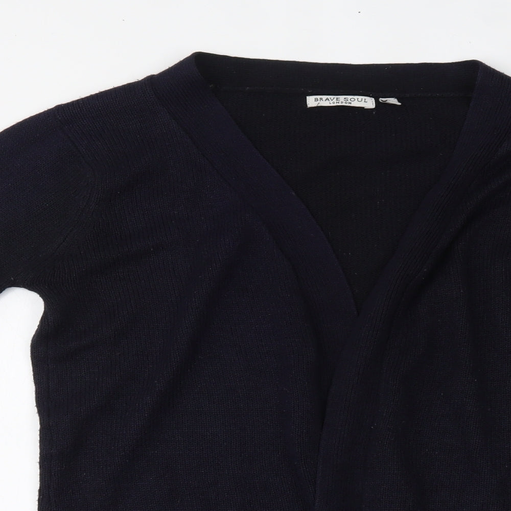 Womens UK Size 12 Brave Soul Blue Cardigan Jumper