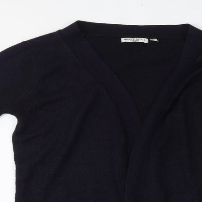 Womens UK Size 12 Brave Soul Blue Cardigan Jumper