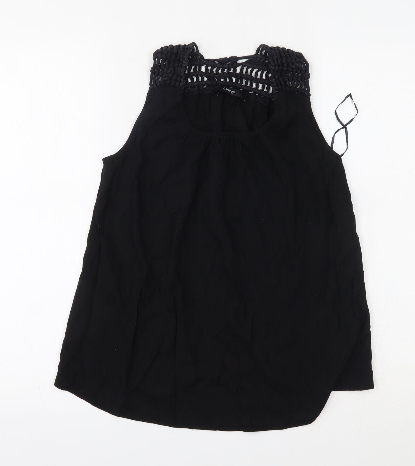 George Womens Black   Basic Blouse Size 8