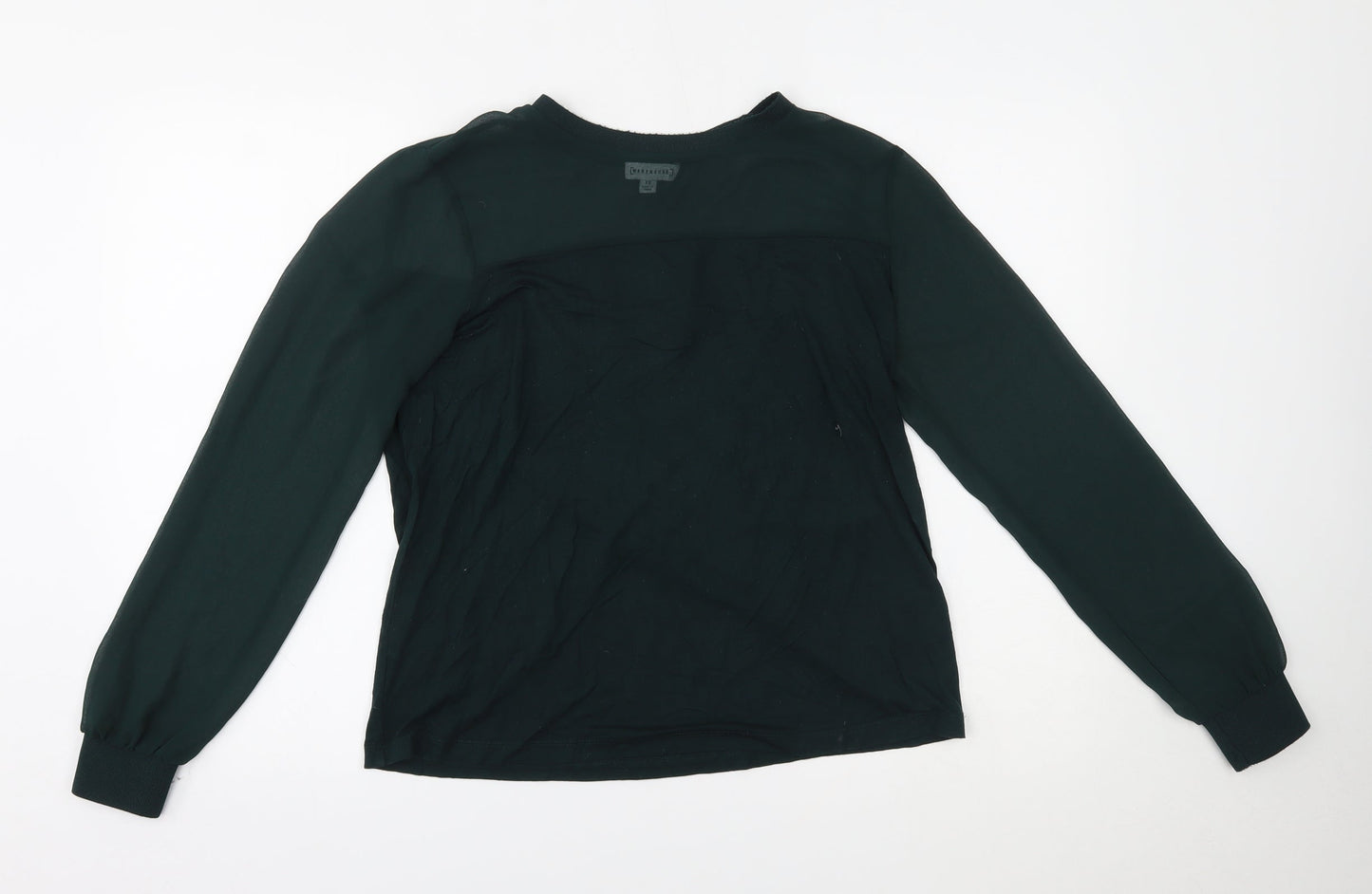 Womens UK Size 12 Warehouse Green Basic Blouse