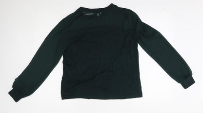 Womens UK Size 12 Warehouse Green Basic Blouse
