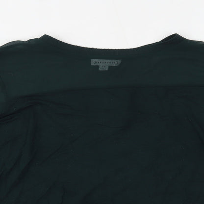 Womens UK Size 12 Warehouse Green Basic Blouse