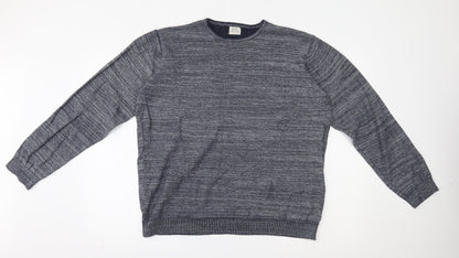 Matalan Mens Grey Striped  Pullover Jumper Size L