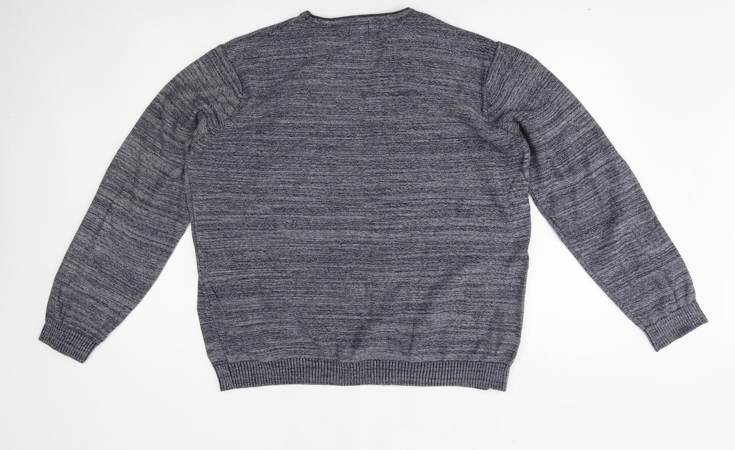 Matalan Mens Grey Striped  Pullover Jumper Size L