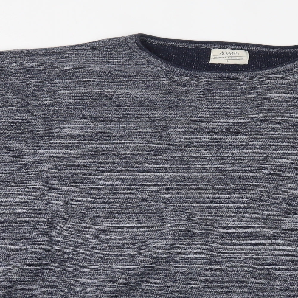 Matalan Mens Grey Striped  Pullover Jumper Size L