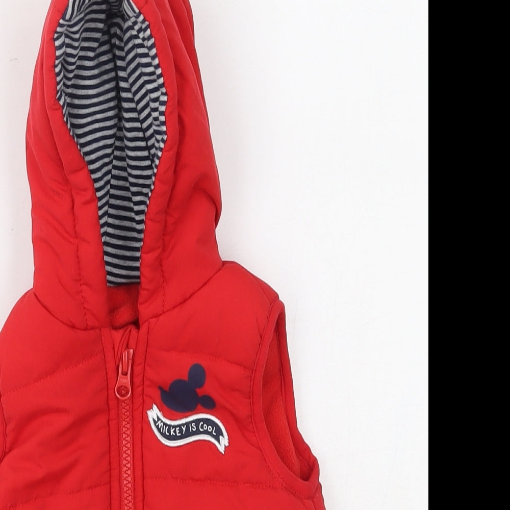 George Baby Red   Gilet Coat Size 3-6 Months  - mickey mouse
