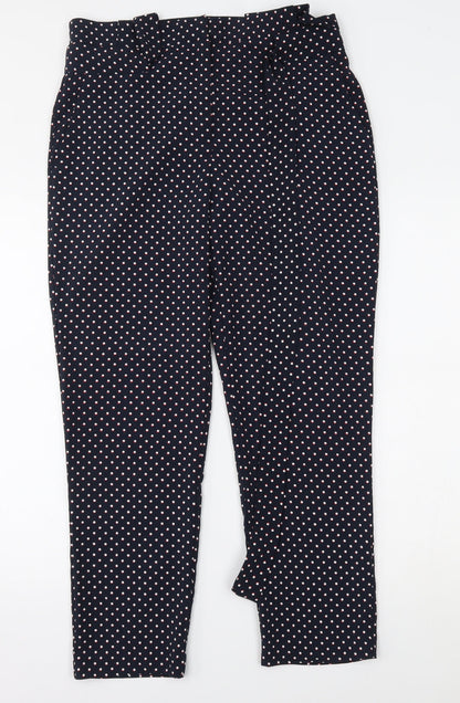 carolina belle Womens Black Polka Dot  Trousers  Size S L26 in