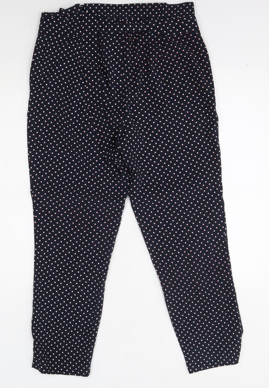 carolina belle Womens Black Polka Dot  Trousers  Size S L26 in