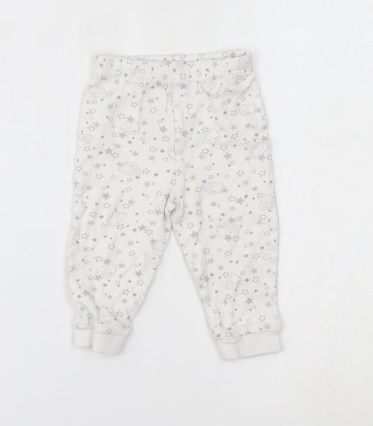 George Baby White    Pyjama Pants Size 9-12 Months  - star pattern