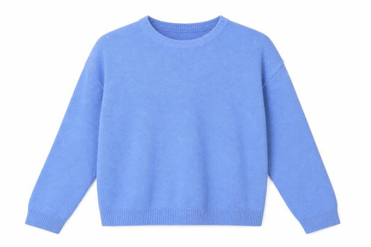 Front view of Brave Soul women’s blue jumper, size L