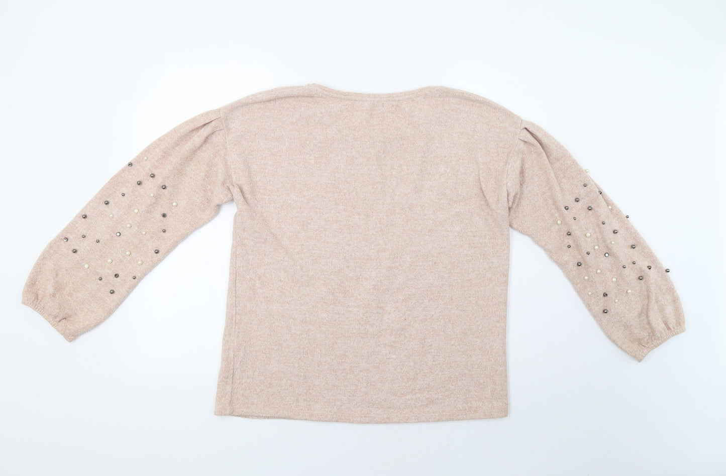 Womens UK Size 12 Papaya Pink Pullover Jumper