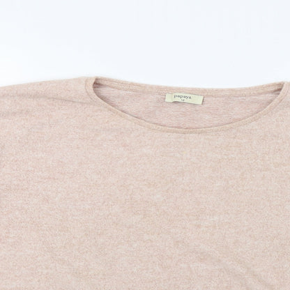 Womens UK Size 12 Papaya Pink Pullover Jumper