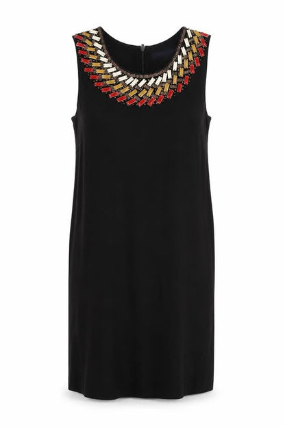French Connection Womens Black   A-Line  Size S  - Embellished Collar