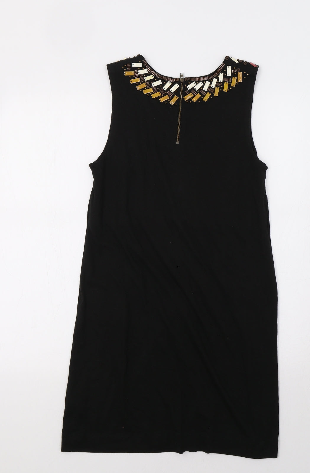 French Connection Womens Black   A-Line  Size S  - Embellished Collar