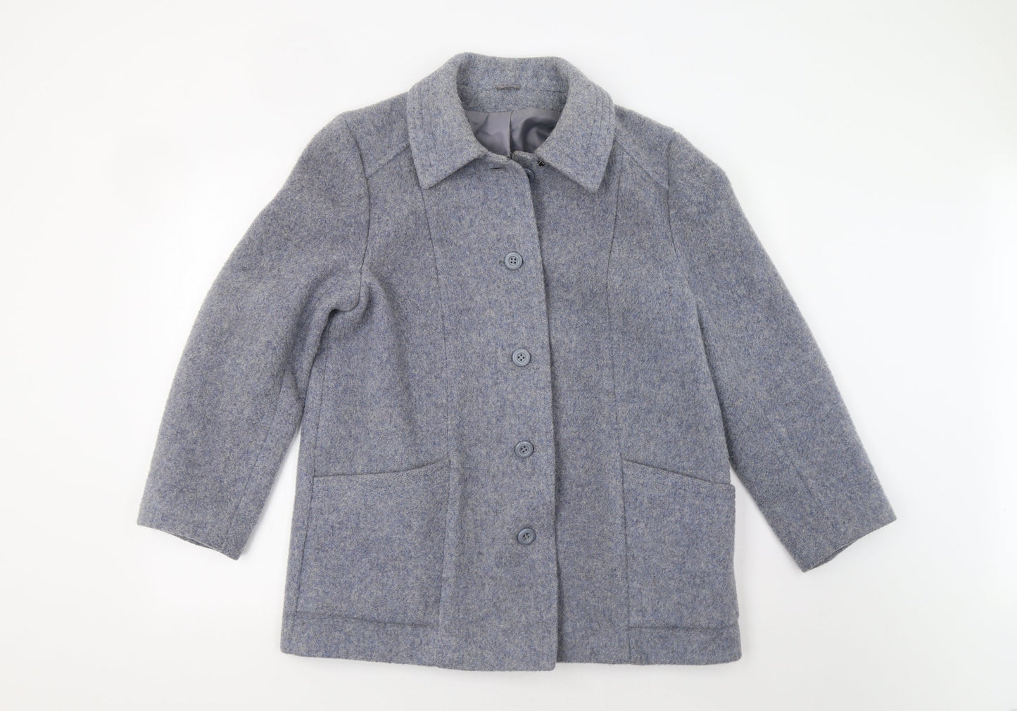 Womens UK Size 14 Littlewoods Blue Pea Coat
