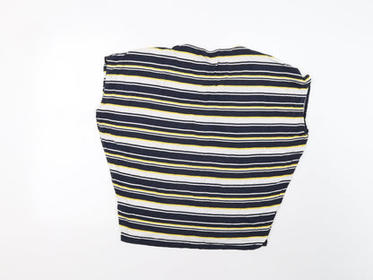 F&F Womens Multicoloured Striped  Basic Blouse Size 14
