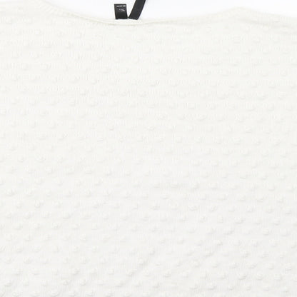 Womens UK Size 10 Topshop White Pullover Jumper