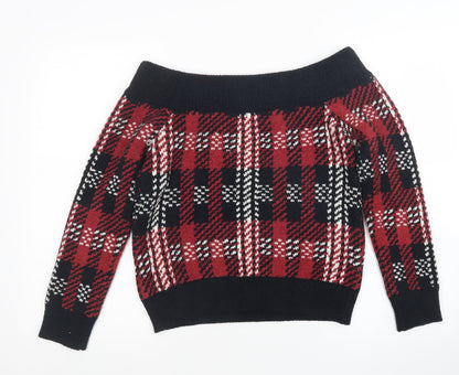 FOREVER 21 Womens Multicoloured Plaid  Pullover Jumper Size S