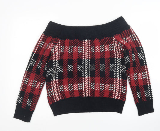 FOREVER 21 Womens Multicoloured Plaid  Pullover Jumper Size S