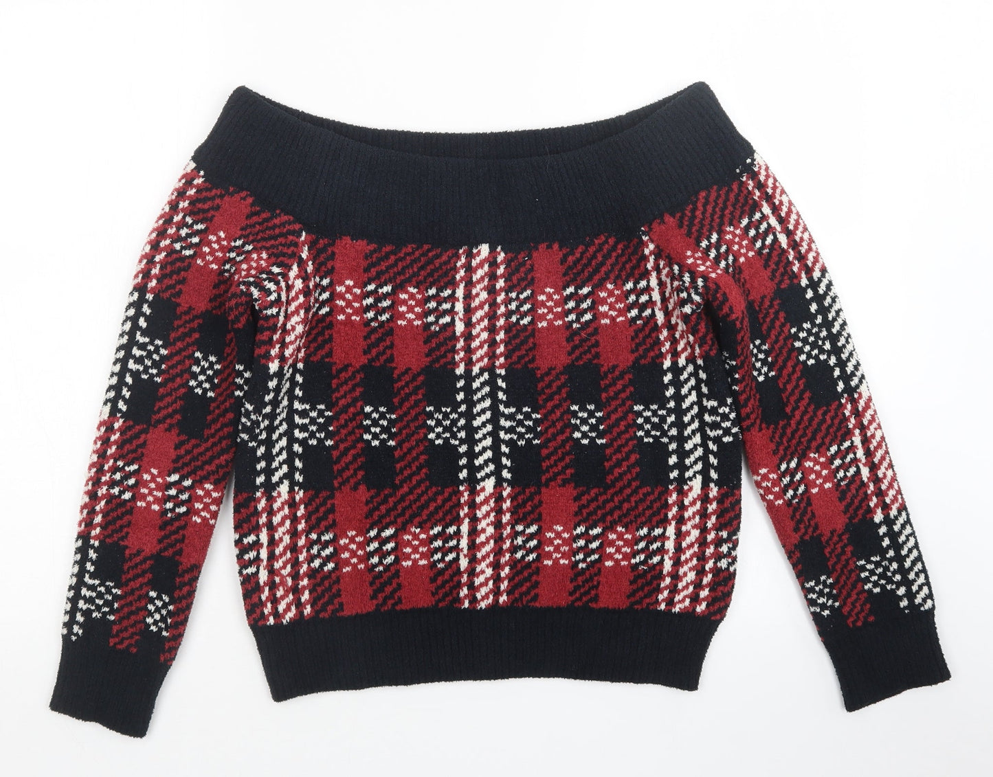 FOREVER 21 Womens Multicoloured Plaid  Pullover Jumper Size S