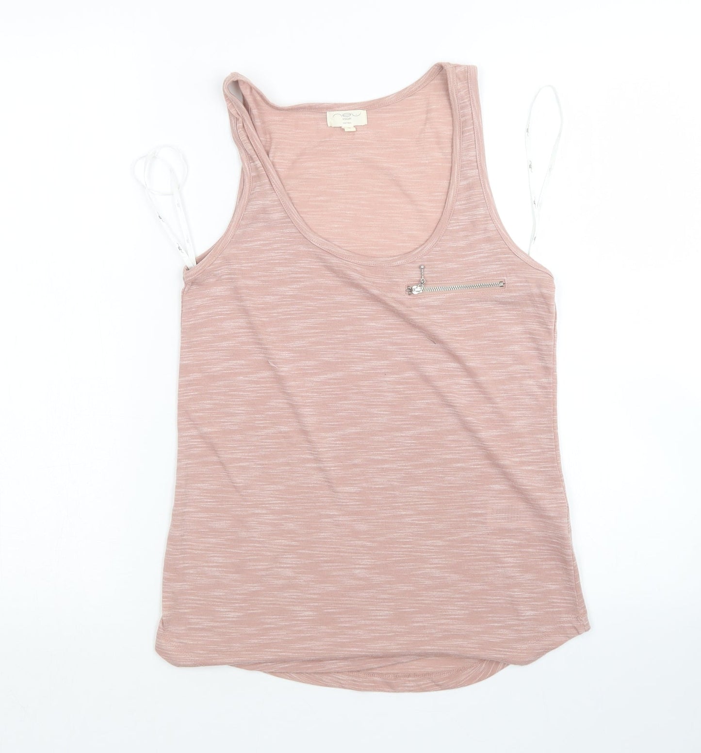 Womens UK Size 6 New Look Pink Basic Tank