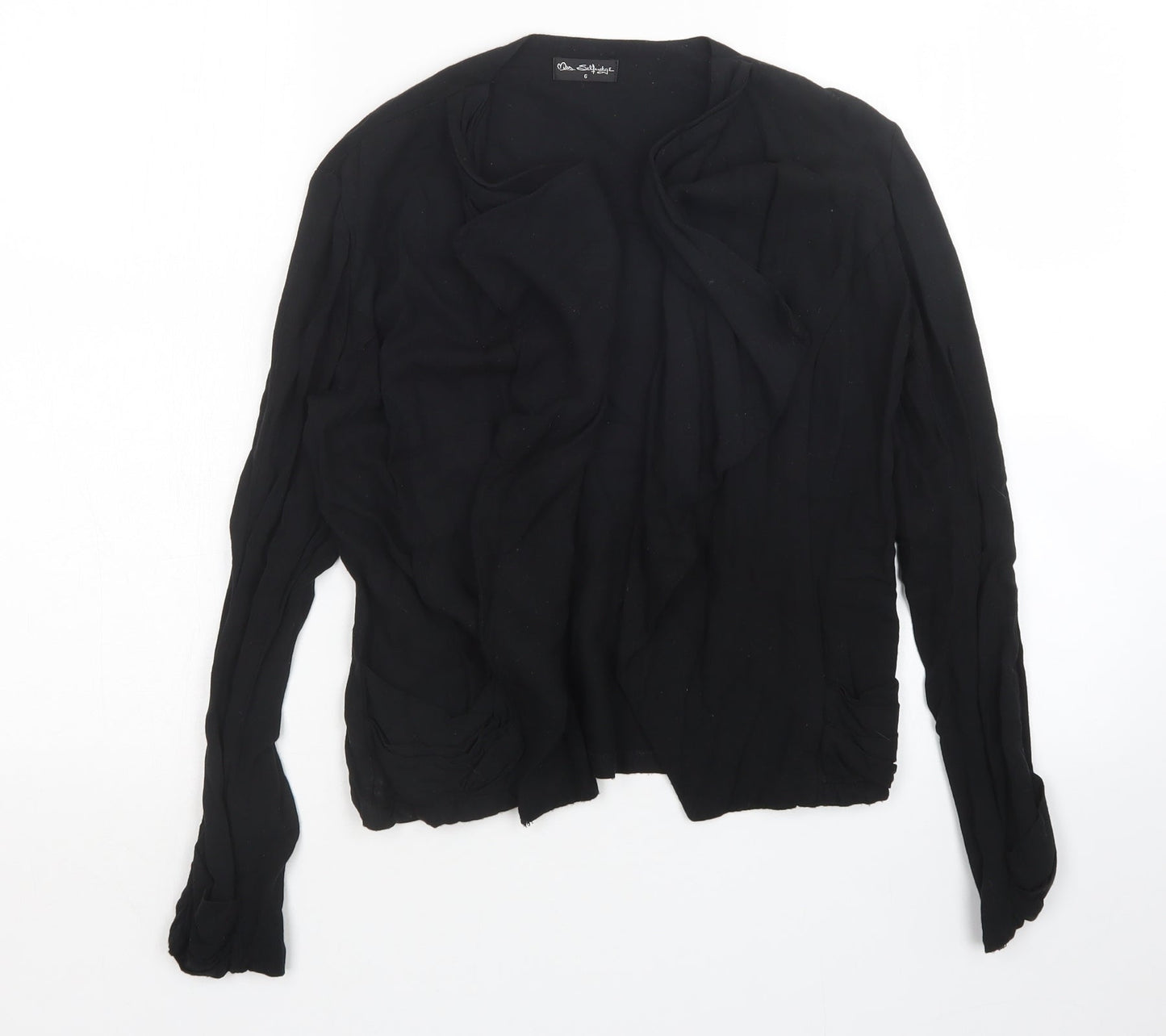 Womens UK Size 6 Miss Selfridge Black Cardigan Jumper