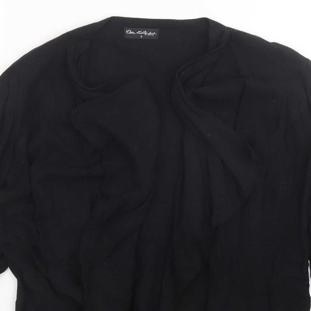 Womens UK Size 6 Miss Selfridge Black Cardigan Jumper