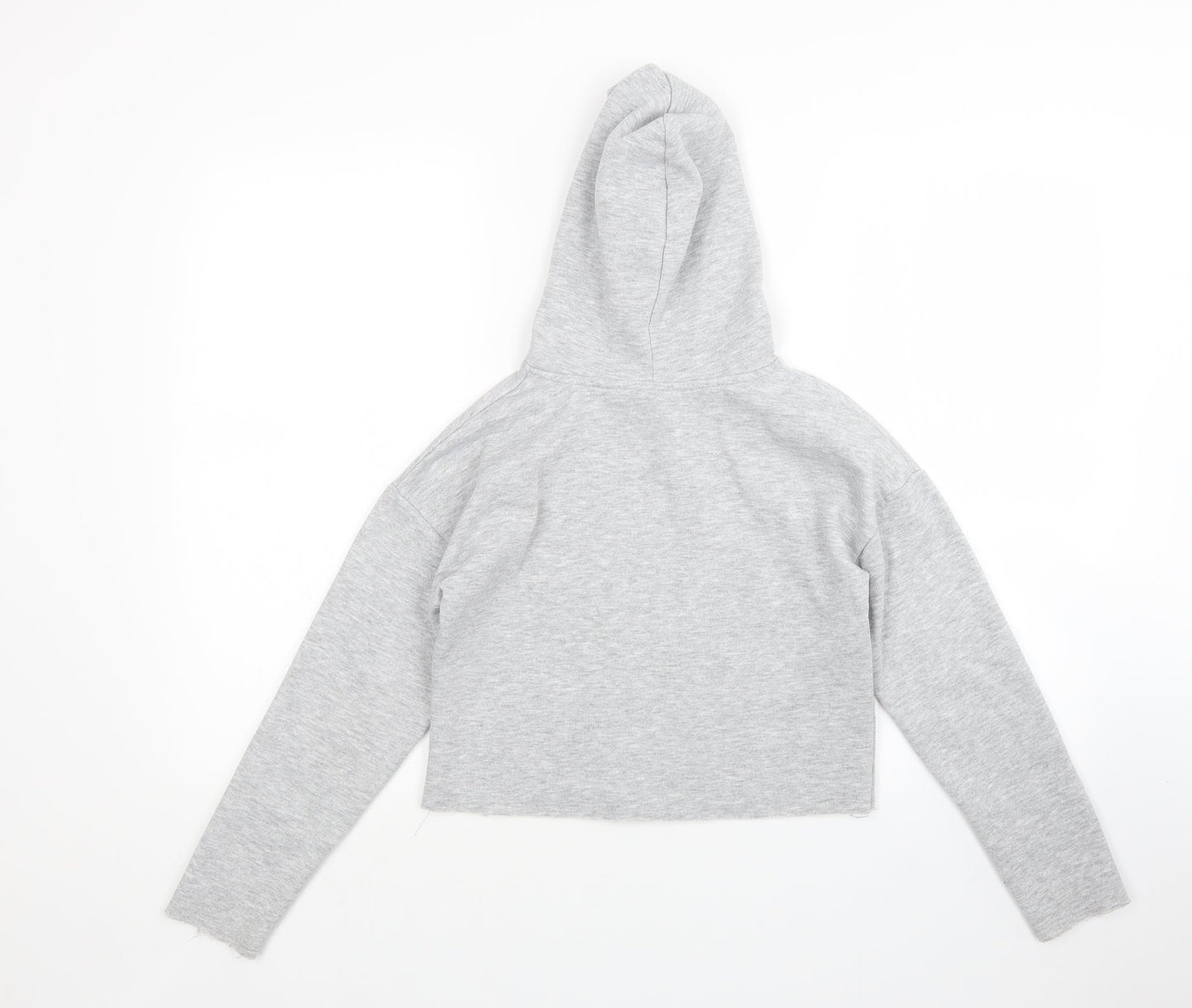 Candy Couture Girls Grey   Pullover Hoodie Size 11 Years  - Cropped