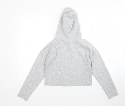Candy Couture Girls Grey   Pullover Hoodie Size 11 Years  - Cropped