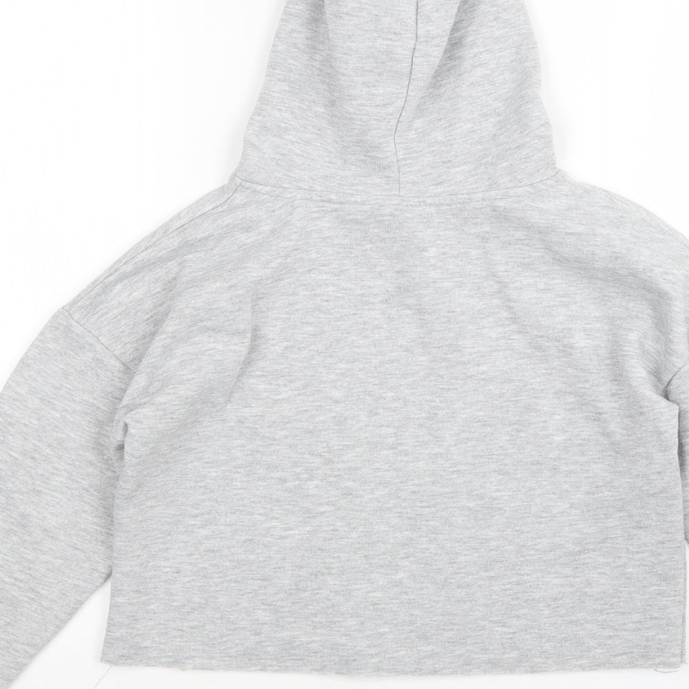 Candy Couture Girls Grey   Pullover Hoodie Size 11 Years  - Cropped