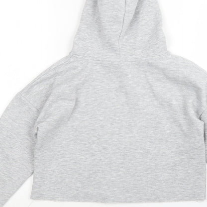 Candy Couture Girls Grey   Pullover Hoodie Size 11 Years  - Cropped