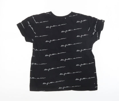 Primark Boys Black   Basic T-Shirt Size 7-8 Years