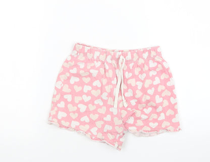 QTEE Girls Pink    Sleep Shorts Size 6-7 Years