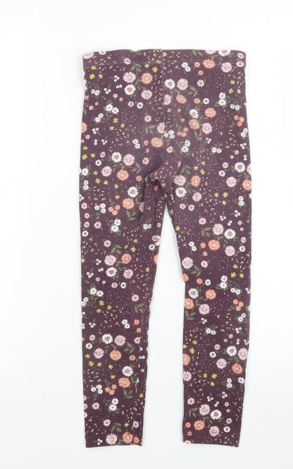 Real Kids Girls Multicoloured Floral  Sweatpants Trousers Size 7-8 Years - Leggings