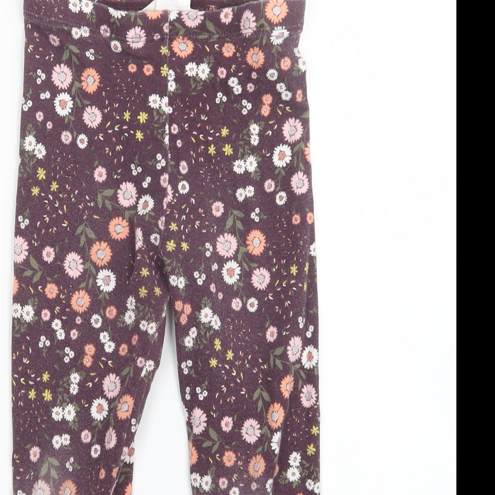 Real Kids Girls Multicoloured Floral  Sweatpants Trousers Size 7-8 Years - Leggings