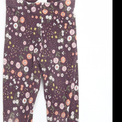 Real Kids Girls Multicoloured Floral  Sweatpants Trousers Size 7-8 Years - Leggings