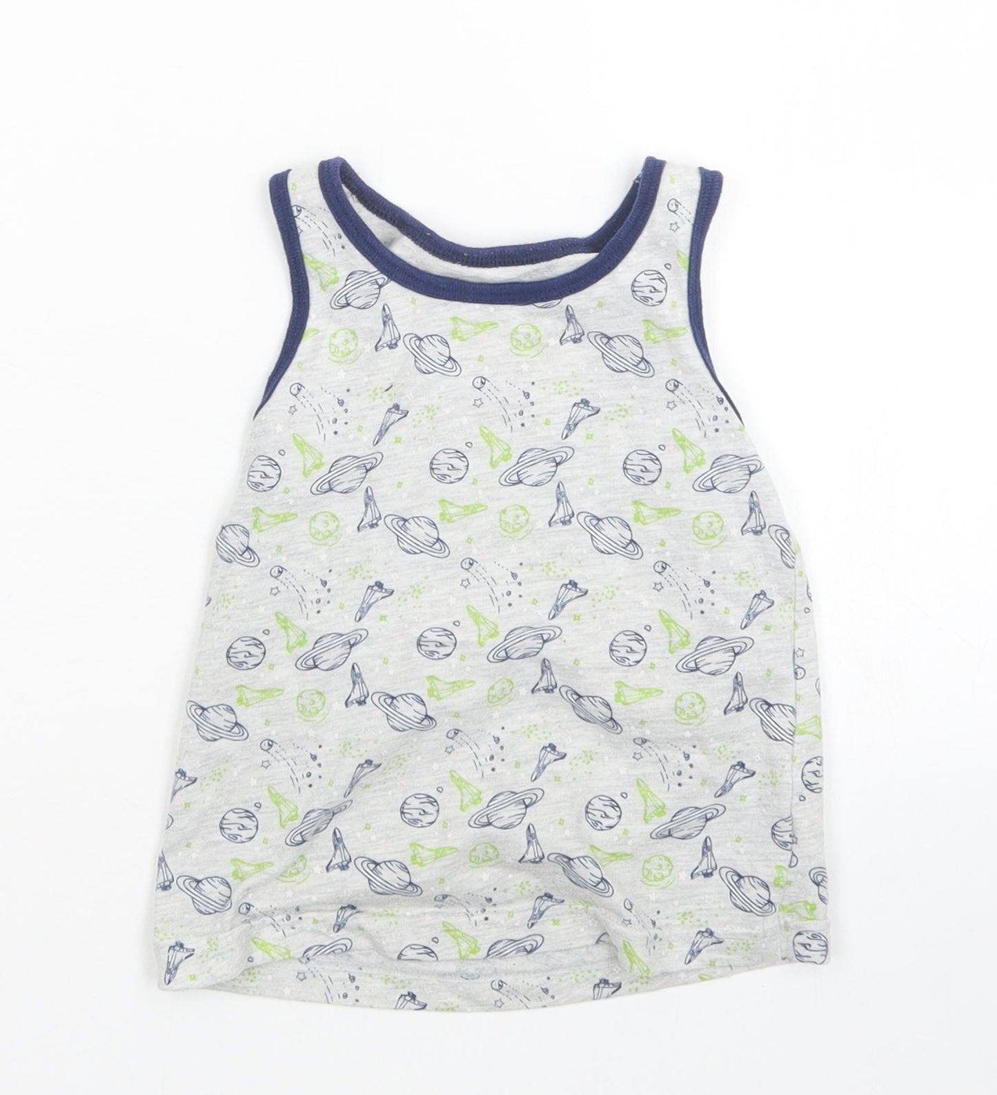 Primark Boys Multicoloured   Basic Tank Size 5-6 Years  - Space