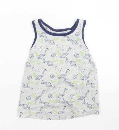 Primark Boys Multicoloured   Basic Tank Size 5-6 Years  - Space