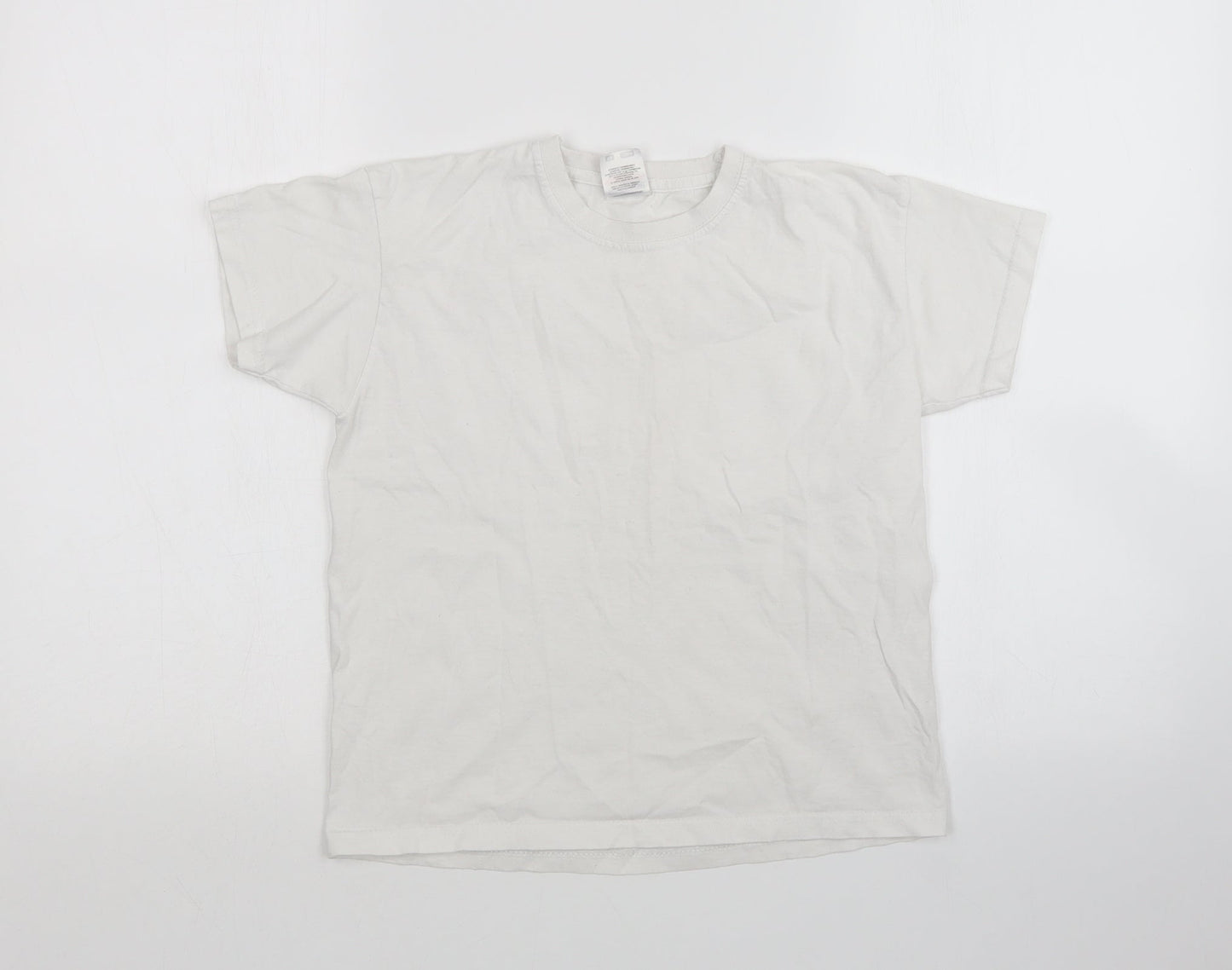 Fruit of the Loom Boys White   Basic T-Shirt Size 7-8 Years